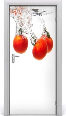 Produktbild von Tulup Türaufkleber 95x205 cm Dekorative Aufkleber Selbstklebend Wasserdichte Tapete Abnehmbar Schlafzimmer Wohnzimmer Wohnkultur - Tomaten im Wasser