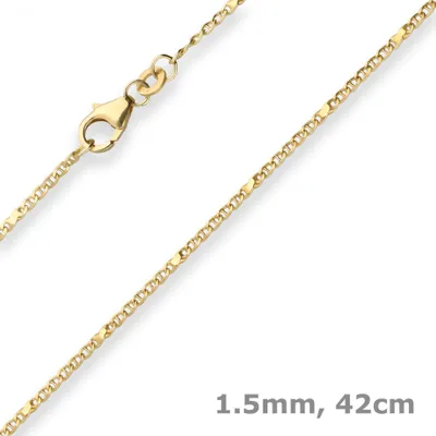 1-5mm-Panzerstegkette-aus-333-Gelbgold-42cm