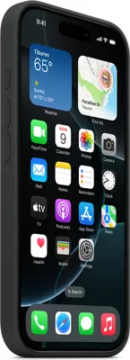 Produktbild von Apple iPhone 16 Pro Silikon Case mit MagSafe – Schwarz, Cover, Apple, iPhone 16 Pro, 16 cm (6.3"), Schwarz