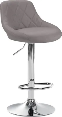 Produktbild von Barhocker Lazio Stoff chrom grau