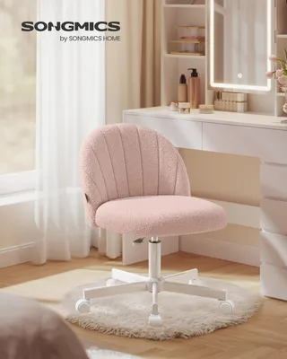 Produktbild von SONGMICS Homeoffice-Stuhl, Schminkstuhl aus Fleece, Schreibtischstuhl, Schaumstoffpolsterung, höhenverstellbar, für Arbeitszimmer, Schlafzimmer