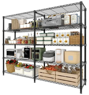 Produktbild von Schwerlastregal - Metallregal - 5 Ebenen - Verstellbar - Klappbar - Freistehend - Kohlenstoffstahl - 40x180 cm