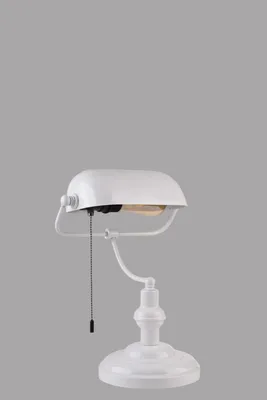 Produktbild von Opviq, Hochwertige Tischlampe, Metallkörper, Weiß, E27, 38 cm | 100% IP20
