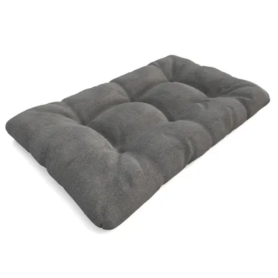 Image de POKAR Coussin pour palette avec belle surpiqûre Garniture canapé-palette, Taille:Coussin d'assise 120 x 80, Couleur:Gris