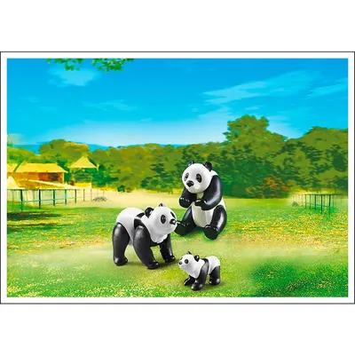 Image de PLAYMOBIL zoo 6652 famille de pandas