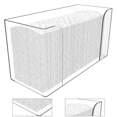 Produktbild von Papierhandtuchhalter Acryl , Taschentücher Box Spender, Handtuchspender für Papierhandtücher, Transparent Kosmetiktücherboxen,27.7*10.9*16.5cm