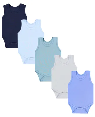 Productafbeelding van TupTam baby jongens body met korte mouwen, effen kleur, 5-pack, kleur: kleurenmix 10, maat: 104