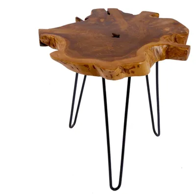 Zdjęcie produktu dla Stolik pomocniczy, 50 cm, drewniany, nowoczesny design, idealny do salonu. KUP TERAZ