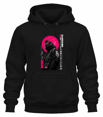 Productafbeelding van Cyberpunk 47 Gasmasker Techwear Japan Anime Y2K Dystopische Hoodie, Zwart, Maat S
