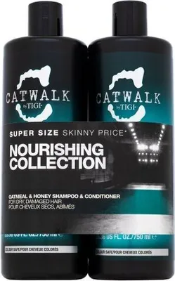 Produktbild von Tigi Catwalk Oatmeal & Honey Shampoo & Conditioner Shampoo und Conditioner für trockenes und geschädigtes Haar 750 ml + 750 ml