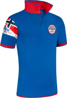 Productafbeelding van Nebulus Poloshirt PARAS, herenmodel, shirt, sweatshirt, polo, P5482 - heren, kobaltblauw/rood, maat M