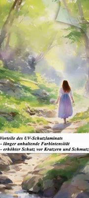 Produktbild von Wallario selbstklebende Türtapete 100 x 220 cm mit Schutzlaminat - Wanderung im Morgenlicht