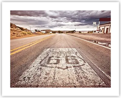 Produktbild von Poster - Poster ohne Rahmen - USA Route 66 Reise - 50x40 cm - Wand Bild - Wanddeko - Wandbilder - Kunstposter - Wandposter - Bilder - Kunstdruck - Wanddekoration - Wandbild - P2XAA50x40-2712