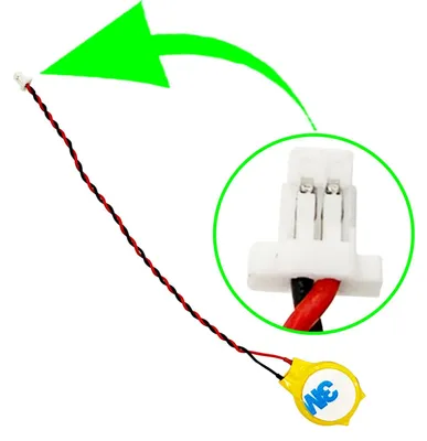 Produktbild von Notebook PC RTC CMOS Battery CR2032 with Cable and 2-Pin Connector 5mm x 2,9mm