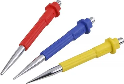 Produktbild von Körnersatz 3-teilig aus Chrom-Vanadium-Stahl, Spitzendurchmesser 0,8, 1,5, 2,5 mm