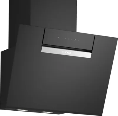 Produktbild von Bosch Wandesse 60 cm Klarglas schwarz bedruckt DWK67FN60