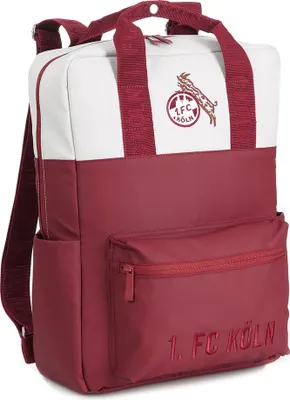 Produktbild von 1. FC Köln Retro Rucksack Rot Weiß 100% recycelt mit Laptopfach ca. 40x30x13 cm