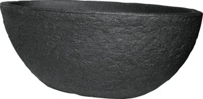 Produktbild von Pflanzkübel Kunststoff Oval Stone Steinoptik 70 cm 38 L anthrazit