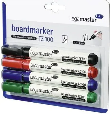 Immagine prodotto di Pennarello per lavagne TZ 100 colori assortiti 4 pezzi Confezione da 10 pezzi