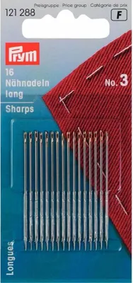 Produktbild von Prym 16 Nähnadeln, lang, Stahl, 0,9 x 44 mm