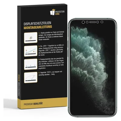 Produktbild von 4x Panzerfolie für iPhone XS FULL COVER ANTI-SCHOCK Displayschutzfolie HD KLAR