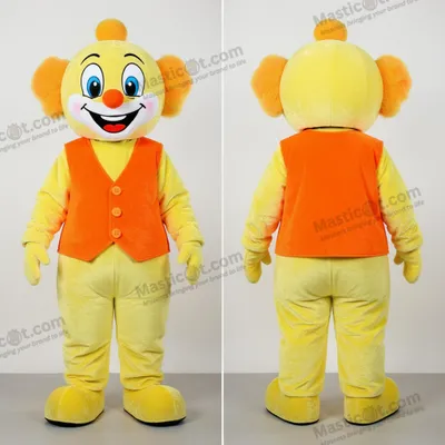 Image de Costume MASTICOT de Clown Jaune Citron