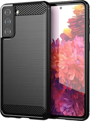 Produktbild von Carbon Flexible Cover TPU-Handyhlle fr Samsung Galaxy S21 Plus 5G, schwarz
