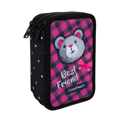 Produktbild von Teddybär CoolPack XXL Federmäppchen mit 3 Fächern und Zubehör, Dreifach-Federmäppchen