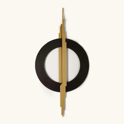 Metall-Wandaccessoire Gold/Schwarz 49x98 cm, 100% Stahl