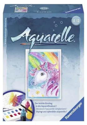 Immagine prodotto di Ravensburger Aquarelli 29185 - Set di acquerelli, unicorno, formato mini, 8,5 x 12 cm