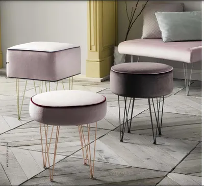 Obrázok produktu pre Stolička Otoman Relax Pouf Footstool Okrúhla stolička Čalúnená stolička New
