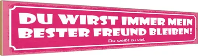 Produktbild von vianmo Holzschild 10x46 cm Du wirst bester Freund bleiben!