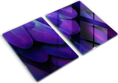 Produktbild von Glasschneideplatte - Herdabdeckplatte - 2x40x52 cm -Schneidebrett - Spritzschutz - Neonfedern