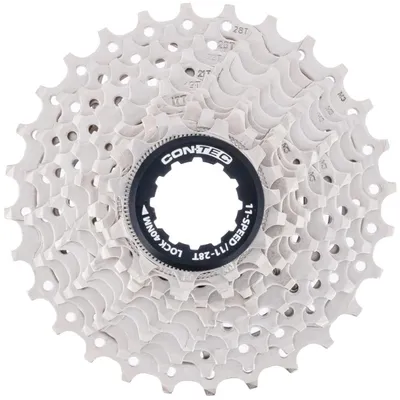Imagen del producto de Contec, cassette de 11 velocidades, rango 11-28 dientes, color plateado/