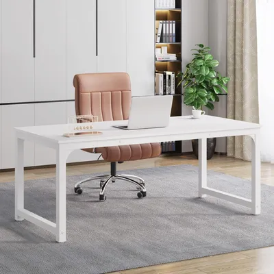 Produktbild von Schreibtisch Computertisch Bürotisch Arbeitstisch 160 x 80 x 75 cm Weiß