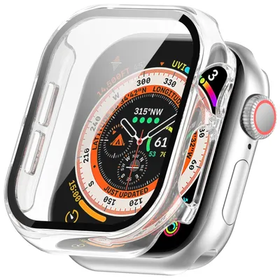 Obrázek produktu pro Pro Apple Watch Series 11 / 10 42mm Plastové pouzdro PC Smart Watch + ochranné tvrdé sklo Transparentní