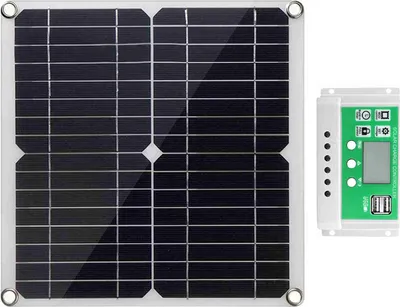 Produktbild von 20W 12V Solarpanel-Kit, monokristallin, 60A PWM-Laderegler, 22% Wirkungsgrad für Wohnmobile, Boote und Anhänger