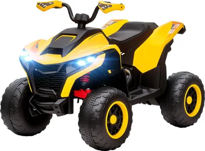 Produktbild von Elektro Quad für Kinder 12V Elektro Kinderquad mit 2 Motor, 3-6km/h Kinder Quad mit Federung, LED-Leuchte, Kinderauto mit USB, Musik für 3-8 Jahre Kinder, Gelb