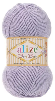 100g Strickgarn ALIZE Baby Best uni Babywolle Wolle Antipilling 682 flieder