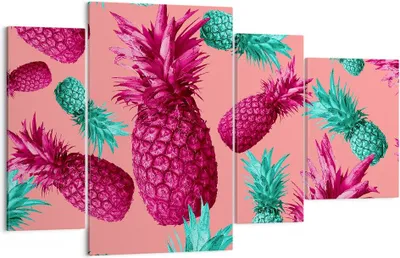 Produktbild von Bild auf Leinwand - Leinwandbild - Ananas Obst Saft - 120x70cm - Wand Bild - Wanddeko - Wandbilder - Leinwanddruck - Bilder - Kunstdruck - Wanddekoration - Leinwand bilder - Wandkunst - DL120x70-4031
