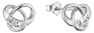 Produktbild von Designer-Silberohrringe mit Zirkonen 11524.1