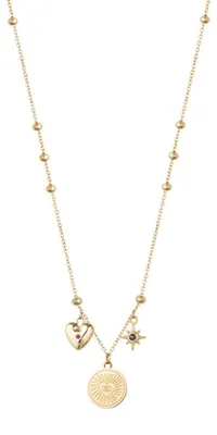 Immagine prodotto di Elegante collana placcata in oro con ciondoli Icones LJ3160