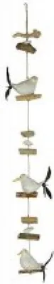 Produktbild von Windspiel 3 Möwen mit Propeller und Strandgut Wind chime 3 seagulls with propeller and flotsam
