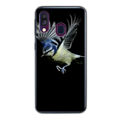 Produktbild von MuchoWow® Handyhülle Schutzhülle Hülle für Samsung Galaxy A40 Vogel - Federn - Porträt Silikon Softcase Handy Hülle - Handy-Tasche