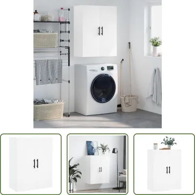 Produktbild von The Living Store Wandschrank Weiß 69,5x34x90 cm