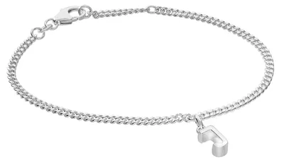 trendor 21590-J Mädchen-Armband mit Buchstabe J 925 Silber Rhodiniert 1