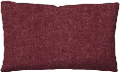 Produktbild von biberna Melange-Flanell Bettwäsche Paspel Uni 40x80 cm Burgund