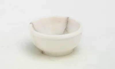 Produktbild von Räucherschale, Weihrauchschale aus Specksten in Marmor-Weiß Ø 6,5 cm für Räucherkohle
