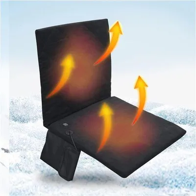 Image de Coussin chauffant USB pour siège, idéal pour le camping - 40x40 cm