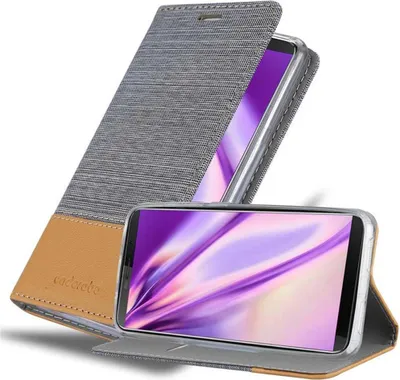 Obrázok produktu pre Cadorabo puzdro pre Cubot J3 ochranné puzdro v sivej farbe puzdro na mobilný telefón obal na knihu